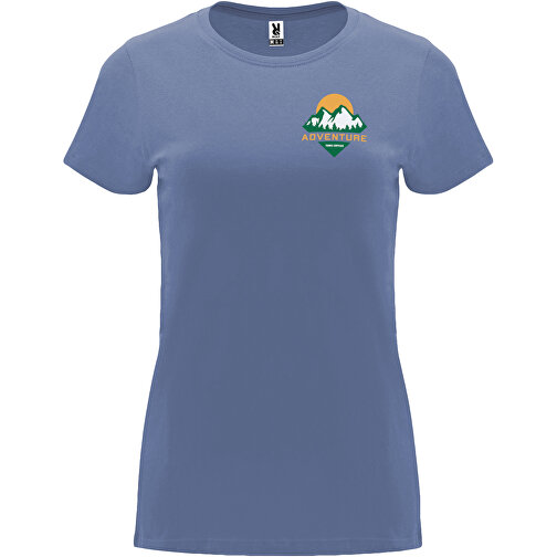 Capri T-Shirt Für Damen , blue denim, Single jersey Strick 100% Baumwolle, 170 g/m2, M, , Bild 2