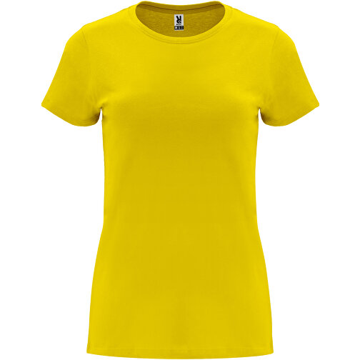 Capri T-Shirt Für Damen , gelb, Single jersey Strick 100% Baumwolle, 170 g/m2, 3XL, , Bild 1