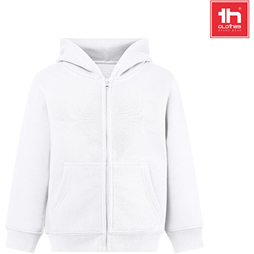 THC AMSTERDAM KIDS WH. Kinderjacken , weiss, Amerikanisches Fleece, recyceltes Polyester, 8, , Bild 5