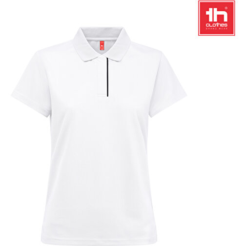 THC DYNAMIC WOMEN WH. Technisches Poloshirt Für Damen , weiß, Recycletes Polyester, XS, , Bild 4