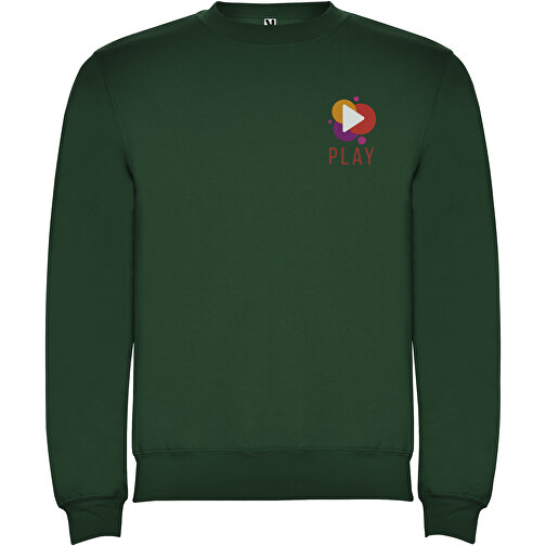 Clasica Sweatshirt Mit Rundhalsausschnitt Unisex , dunkelgrün, Strick 50% Baumwolle, 50% Polyester, 280 g/m2, S, , Bild 2