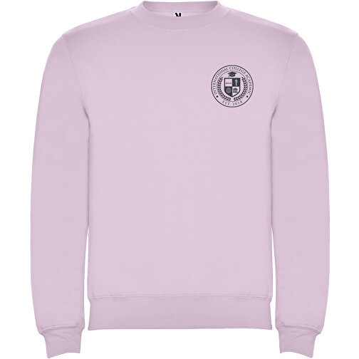 Clasica Sweatshirt Mit Rundhalsausschnitt Unisex , hellrosa, Strick 50% Baumwolle, 50% Polyester, 280 g/m2, M, , Bild 2