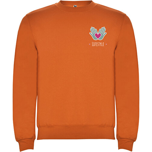 Clasica Sweatshirt Mit Rundhalsausschnitt Unisex , orange, Strick 50% Baumwolle, 50% Polyester, 280 g/m2, XL, , Bild 2