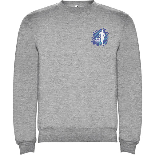 Clasica Sweatshirt Mit Rundhalsausschnitt Unisex , marl grey, Strick 50% Baumwolle, 50% Polyester, 280 g/m2, 2XL, , Bild 2