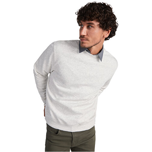 Clasica Sweatshirt Mit Rundhalsausschnitt Unisex , weiss, Strick 50% Baumwolle, 50% Polyester, 280 g/m2, L, , Bild 4
