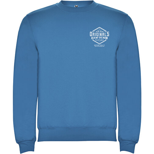 Clasica Sweatshirt Mit Rundhalsausschnitt Unisex , ozeanblau, Strick 50% Baumwolle, 50% Polyester, 280 g/m2, S, , Bild 2