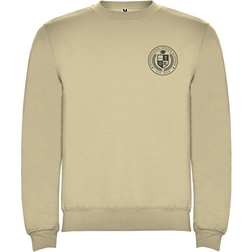 Clasica Sweatshirt Mit Rundhalsausschnitt Unisex , sand meliert, Strick 50% Baumwolle, 50% Polyester, 280 g/m2, M, , Bild 2