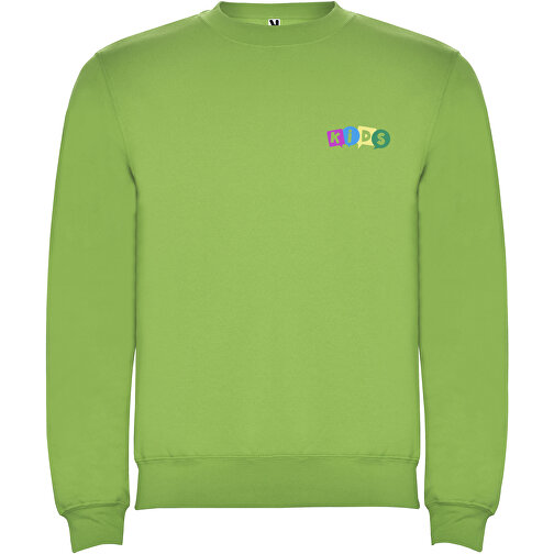 Clasica Sweatshirt Mit Rundhalsausschnitt Für Kinder , oasis green, Strick 50% Baumwolle, 50% Polyester, 280 g/m2, 3/4, , Bild 2