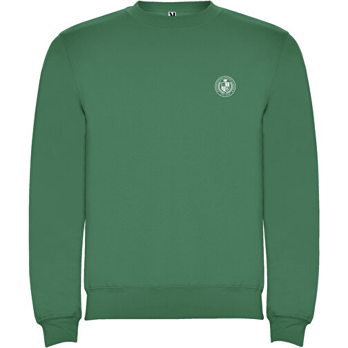 Clasica Sweatshirt Mit Rundhalsausschnitt Für Kinder , kelly green, Strick 50% Baumwolle, 50% Polyester, 280 g/m2, 7/8, , Bild 2