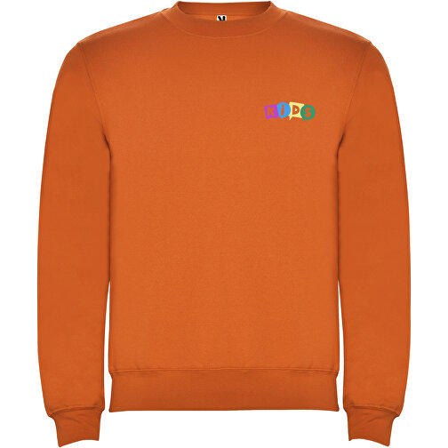 Clasica Sweatshirt Mit Rundhalsausschnitt Für Kinder , orange, Strick 50% Baumwolle, 50% Polyester, 280 g/m2, 9/10, , Bild 2