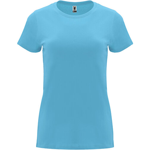 Capri T-Shirt Für Damen , türkis, Single jersey Strick 100% Baumwolle, 170 g/m2, XL, , Bild 1