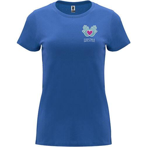 Capri T-Shirt Für Damen , royalblau, Single jersey Strick 100% Baumwolle, 170 g/m2, 3XL, , Bild 2