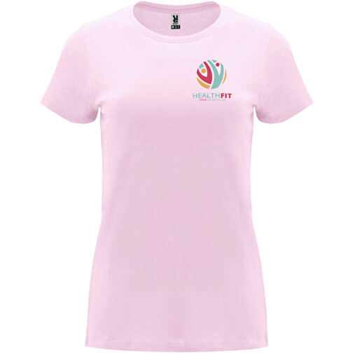 Capri T-Shirt Für Damen , hellrosa, Single jersey Strick 100% Baumwolle, 170 g/m2, 2XL, , Bild 2