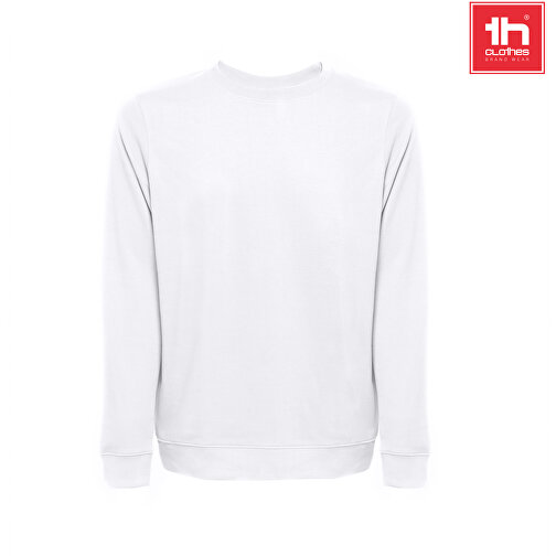 THC COLOMBO WH. Sweatshirt (unisex) fremstillet af italiensk frotté uden karding. Hvid farve, Billede 4