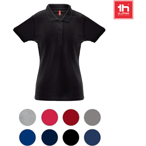 THC BERLIN WOMEN. Damen Poloshirt , blau, Baumwolle und Polyester, XXL, 55,00cm x 70,00cm (Länge x Breite), Bild 4