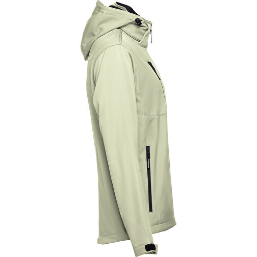 THC ZAGREB. Herren-Softshell-Jacke Aus Polyester Und Elastan , pastellgrün, Polyester und Elasthan, S, 72,00cm x 54,00cm (Länge x Breite), Bild 3