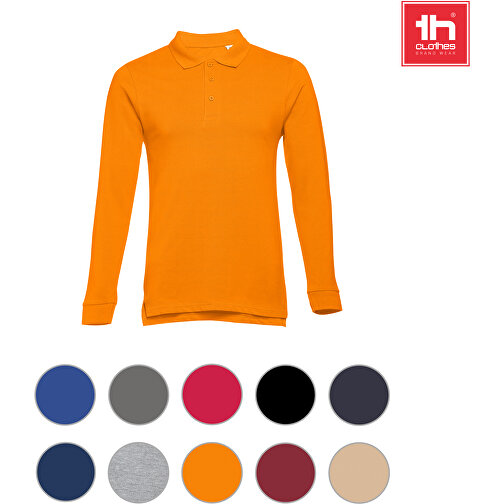 THC BERN. Langarm-Poloshirt Für Herren Aus Kardierter Baumwolle , nachtblau, 100% Baumwolle, XXL, 75,00cm x 61,00cm (Länge x Breite), Bild 4