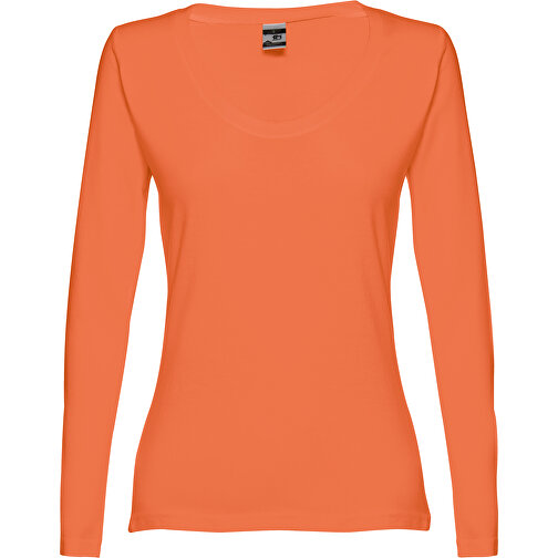 THC BUCHAREST WOMEN. Langärmeliges Tailliertes T-Shirt Für Frauen Aus Baumwolle , terrakotta, 100% Baumwolle, L, 65,00cm x 46,00cm (Länge x Breite), Bild 1