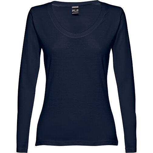 THC BUCHAREST WOMEN. Langärmeliges Tailliertes T-Shirt Für Frauen Aus Baumwolle , blau, 100% Baumwolle, XL, 67,00cm x 48,00cm (Länge x Breite), Bild 1