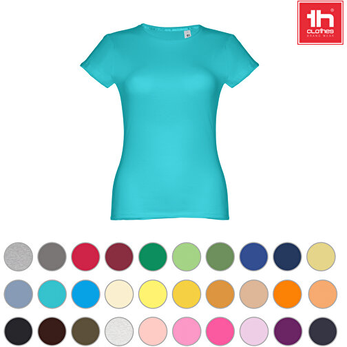 THC SOFIA 3XL. Damen T-shirt , digital gelb, 100% Baumwolle, 3XL, 70,00cm x 56,00cm (Länge x Breite), Bild 4