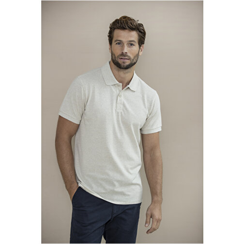 Emerald Aware™ Polo Unisex Aus Recyceltem Material , oatmeal, Piqué Strick 50% Recyclingbaumwolle, 50% Recyceltes Polyester, 200 g/m2, L, , Bild 6