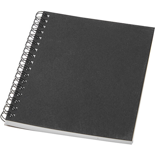 Desk-Mate® A6 Farbiges Recyceltes Notizbuch Mit Spiralbindung , schwarz, Recyceltes Papier, Karton, 14,80cm x 0,50cm x 10,50cm (Länge x Höhe x Breite), Bild 1