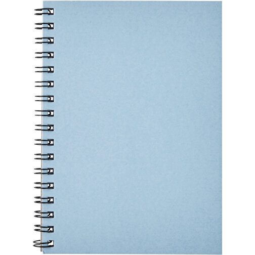 Desk-Mate® A6 Farbiges Recyceltes Notizbuch Mit Spiralbindung , hellblau, Recyceltes Papier, Karton, 14,80cm x 0,50cm x 10,50cm (Länge x Höhe x Breite), Bild 3