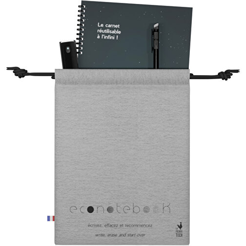 EcoNotebook NA4 Wiederverwendbares Notizbuch Mit Standardcover , weiss, Recyceltes Papier, Recycelter Karton, Metall, 33,00cm x 4,50cm x 25,00cm (Länge x Höhe x Breite), Bild 2