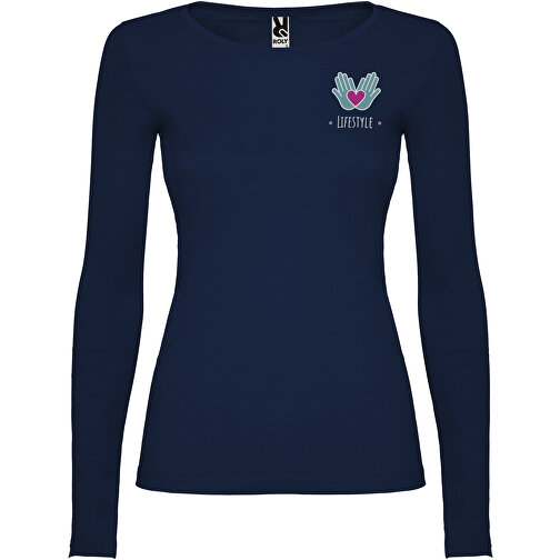 Extreme Langarmshirt Für Damen , navy blue, Single jersey Strick 100% Baumwolle, 160 g/m2, 2XL, , Bild 2