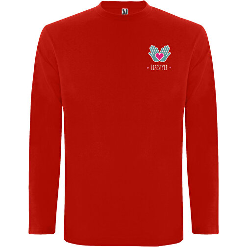 Extreme Langarmshirt Für Herren , rot, Single jersey Strick 100% Baumwolle, 160 g/m2, 2XL, , Bild 2