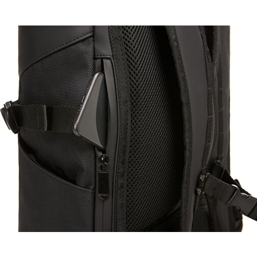 Notebook-Rucksack ORBIT , Halfar, schwarz, rPET soft PU, 16,00cm x 44,50cm x 30,00cm (Länge x Höhe x Breite), Bild 5
