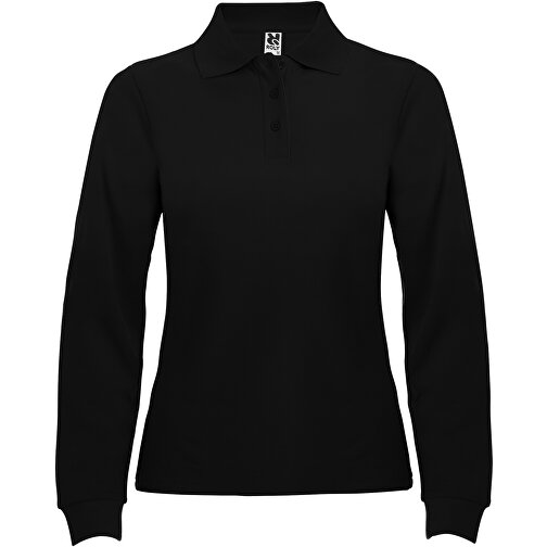 Estrella Langarm Poloshirt Für Damen , schwarz, Piqué Strick 100% Baumwolle, 220 g/m2, 3XL, , Bild 1