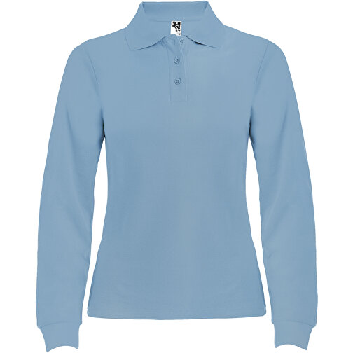 Estrella Langarm Poloshirt Für Damen , himmelblau, Piqué Strick 100% Baumwolle, 220 g/m2, XL, , Bild 1