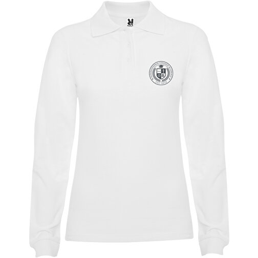 Estrella Langarm Poloshirt Für Damen , weiß, Piqué Strick 100% Baumwolle, 220 g/m2, 3XL, , Bild 2