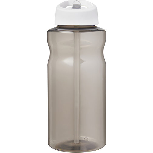 H2O Active® Eco Big Base 1L Sportflasche Mit Ausgussdeckel , kohle / weiß, PCR Kunststoff, 72% PP Kunststoff, 17% SAN Kunststoff, 11% PE Kunststoff, 21,80cm (Höhe), Bild 3