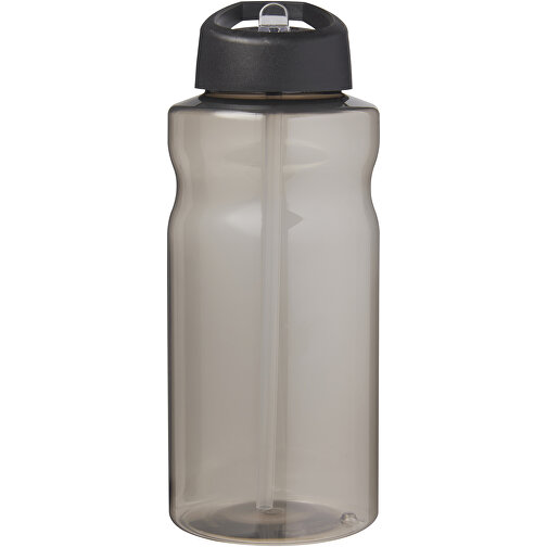 H2O Active® Eco Big Base 1L Sportflasche Mit Ausgussdeckel , kohle / schwarz, PCR Kunststoff, 72% PP Kunststoff, 17% SAN Kunststoff, 11% PE Kunststoff, 21,80cm (Höhe), Bild 3