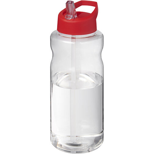 H2O Active® Big Base 1L Sportflasche Mit Ausgussdeckel , rot, PET Kunststoff, 72% PP Kunststoff, 17% SAN Kunststoff, 11% PE Kunststoff, 21,80cm (Höhe), Bild 1
