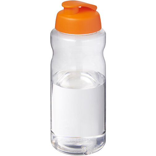 H2O Active® Big Base 1L Sportflasche Mit Klappdeckel , orange, PET Kunststoff, PP Kunststoff, 22,10cm (Höhe), Bild 1
