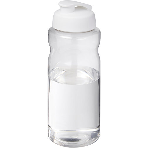 H2O Active® Big Base 1L Sportflasche Mit Klappdeckel , weiß, PET Kunststoff, PP Kunststoff, 22,10cm (Höhe), Bild 1