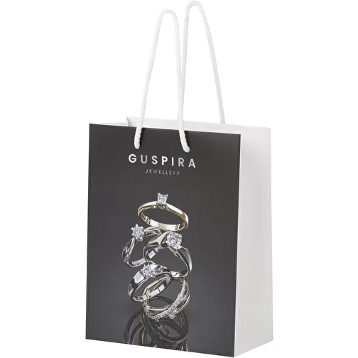 Sac en papier 170 g/m2 intégra fait à la main avec poignées en plastique, taille moyenne, Image 1