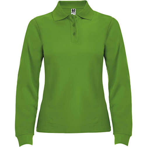 Estrella Langarm Poloshirt Für Damen , grass green, Piqué Strick 100% Baumwolle, 220 g/m2, M, , Bild 1