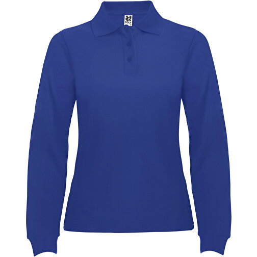 Estrella Langarm Poloshirt Für Damen , royal, Piqué Strick 100% Baumwolle, 220 g/m2, 3XL, , Bild 1