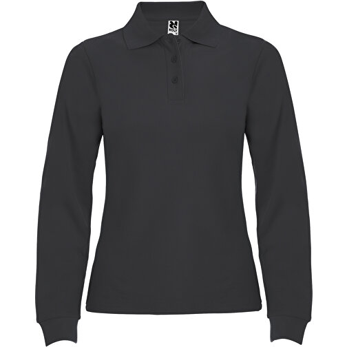 Estrella Langarm Poloshirt Für Damen , dark lead, Piqué Strick 100% Baumwolle, 220 g/m2, 2XL, , Bild 1