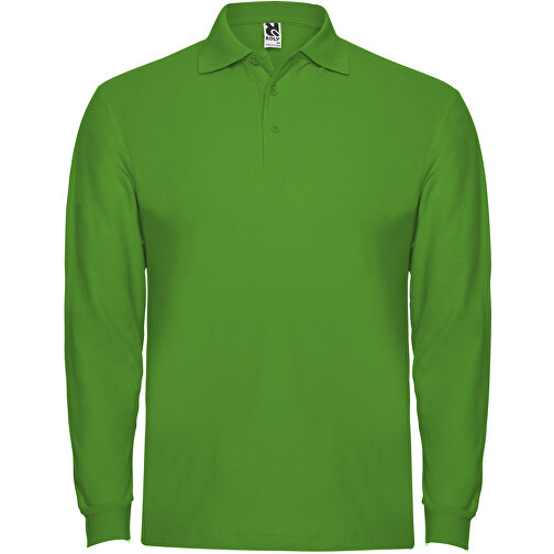 Estrella Langarm Poloshirt Für Herren , grass green, Piqué Strick 100% Baumwolle, 220 g/m2, 3XL, , Bild 1
