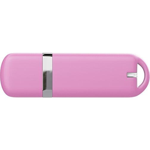 USB-Stick StylishDrive 2.0 , rosa MB , 2 GB , Gummiplastik, Kunststoff MB , 6,20cm x 0,75cm x 2,00cm (Länge x Höhe x Breite), Bild 2