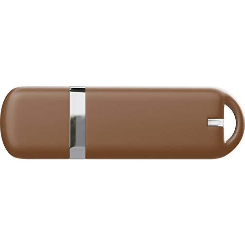 USB-Stick StylishDrive 2.0 , dunkelbraun MB , 1 GB , Gummiplastik, Kunststoff MB , 6,20cm x 0,75cm x 2,00cm (Länge x Höhe x Breite), Bild 2