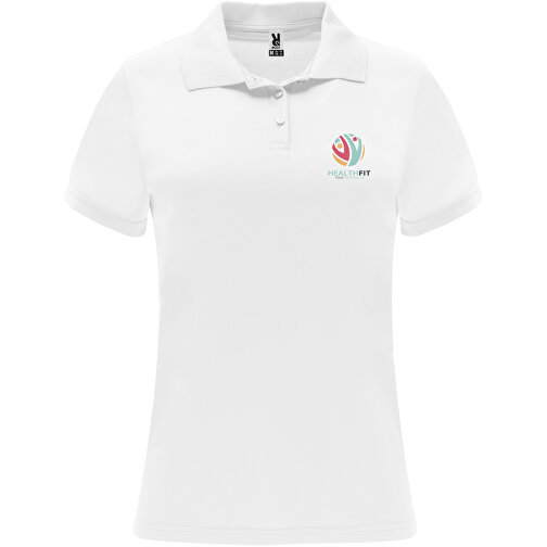 Monzha Sport Poloshirt Für Damen , weiss, Piqué Strick 100% Polyester, 150 g/m2, XL, , Bild 2