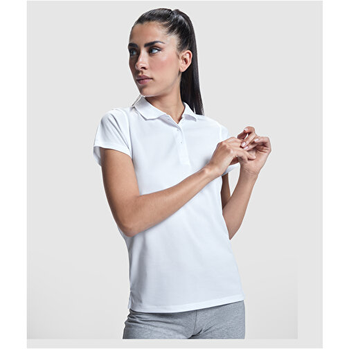 Monzha Sport Poloshirt Für Damen , weiß, Piqué Strick 100% Polyester, 150 g/m2, XL, , Bild 3