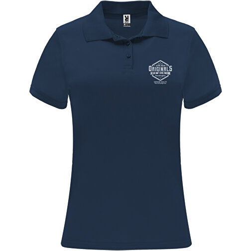Monzha Sport Poloshirt Für Damen , navy blue, Piqué Strick 100% Polyester, 150 g/m2, 2XL, , Bild 2