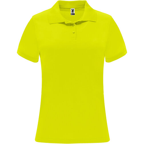 Monzha Sport Poloshirt Für Damen , fluor yellow, Piqué Strick 100% Polyester, 150 g/m2, S, , Bild 1